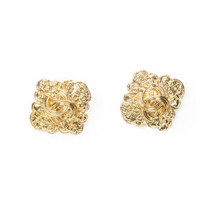 Chanel CC Diamond Clip On Earrings